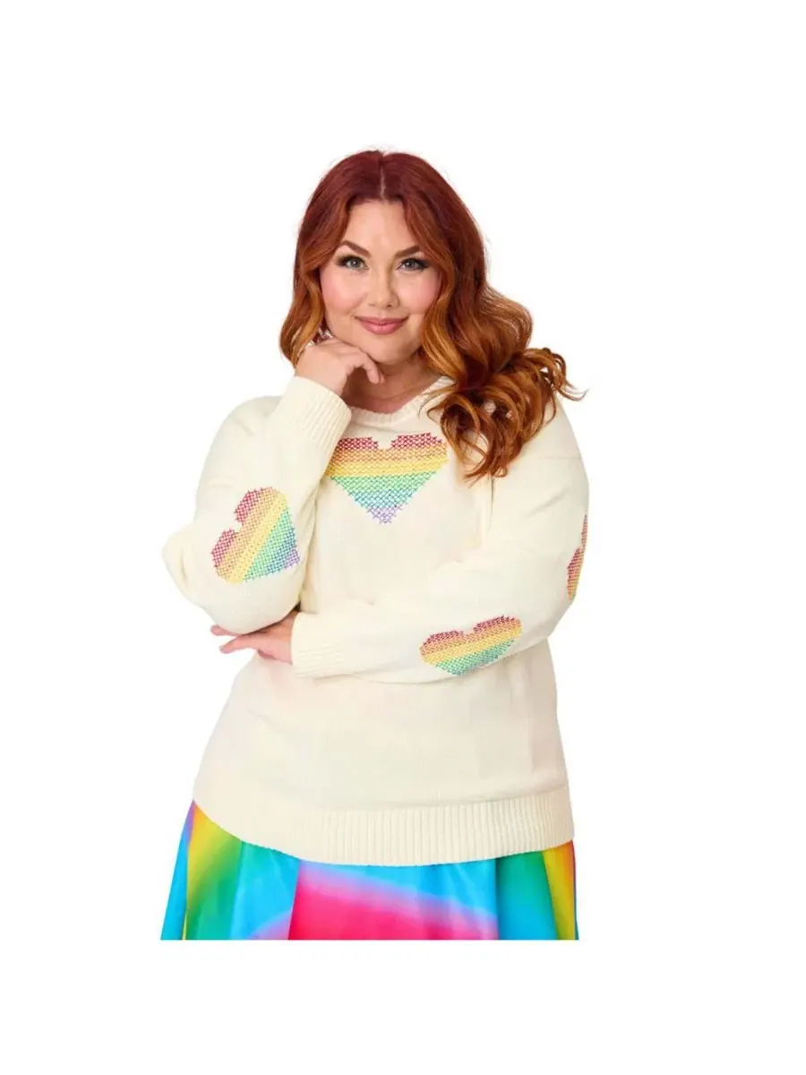 Свитер с длинным рукавом с принтом кота Plus Size Cat Long Sleeve Sweater Unique Vintage