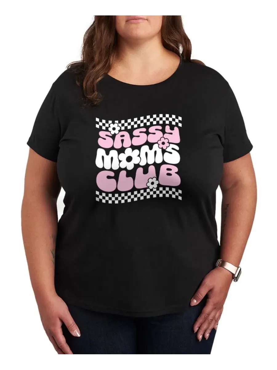 Футболка с коротким рукавом и принтом Sassy Moms Club Hybrid Apparel — изображение 1 из 3, черный