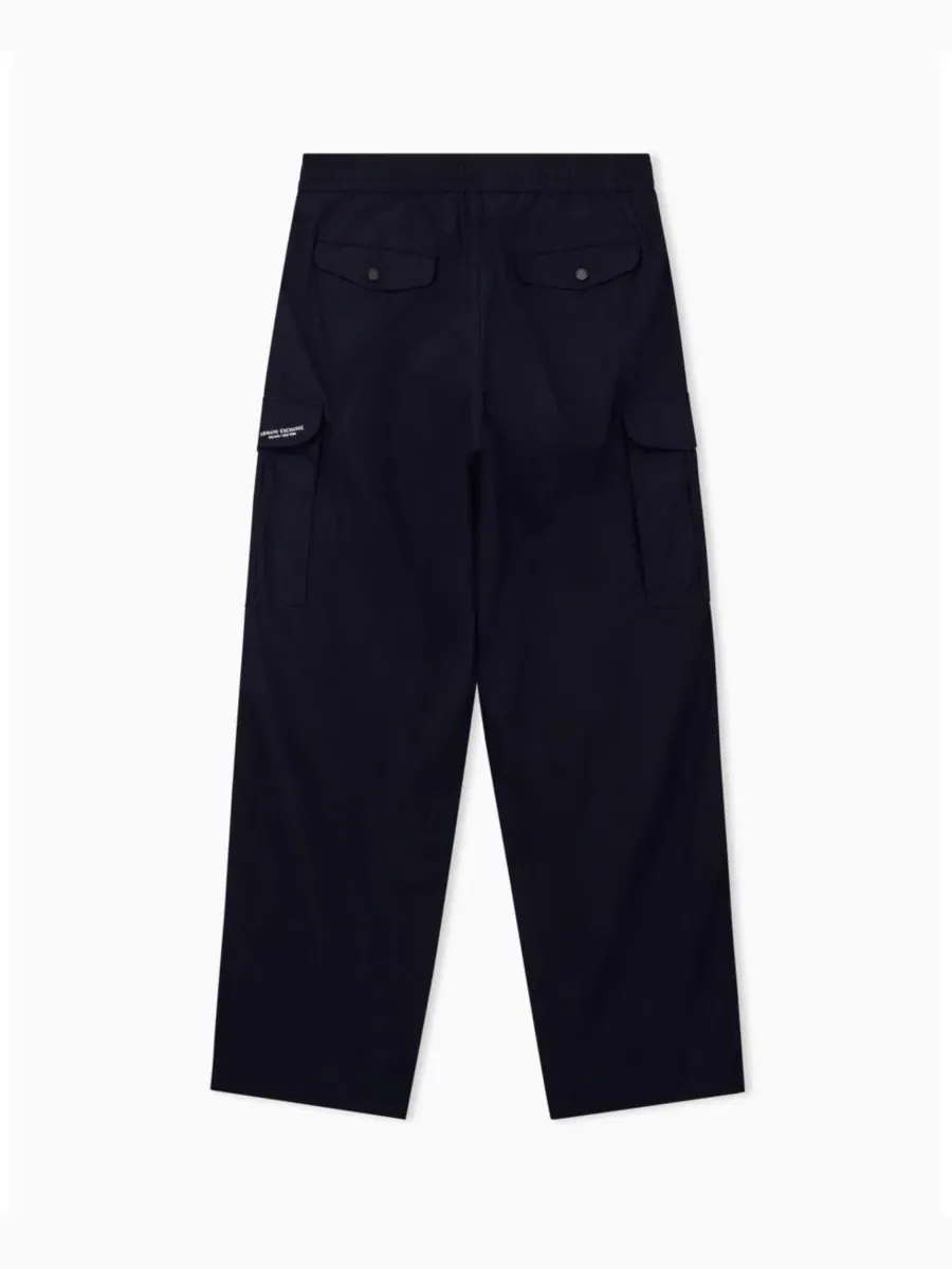 Штаны карго из хлопкового поплина A|X Armani Exchange — изображение 4 из 6, глубокий темно-синий
