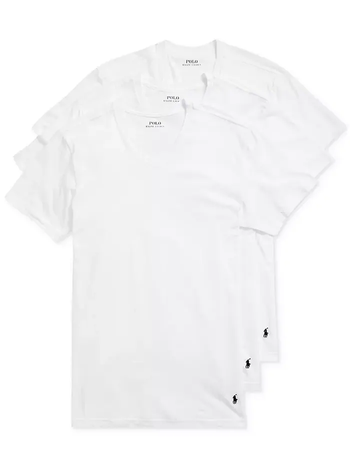 Мужские классические майки с V-образным вырезом, 3 шт Polo Ralph Lauren