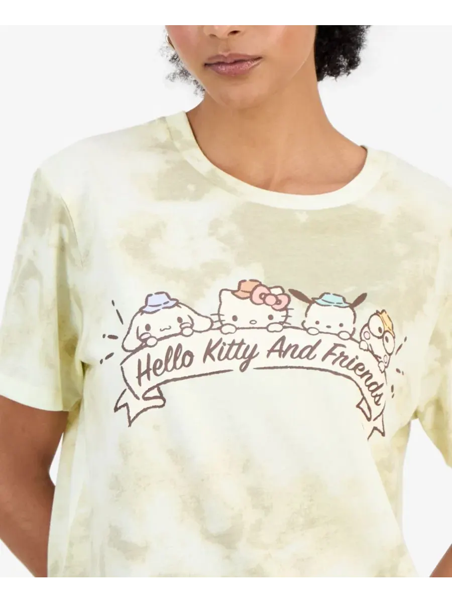 Футболка с принтом Hello Kitty & Friends Sanrio — изображение 3 из 4, зеленый