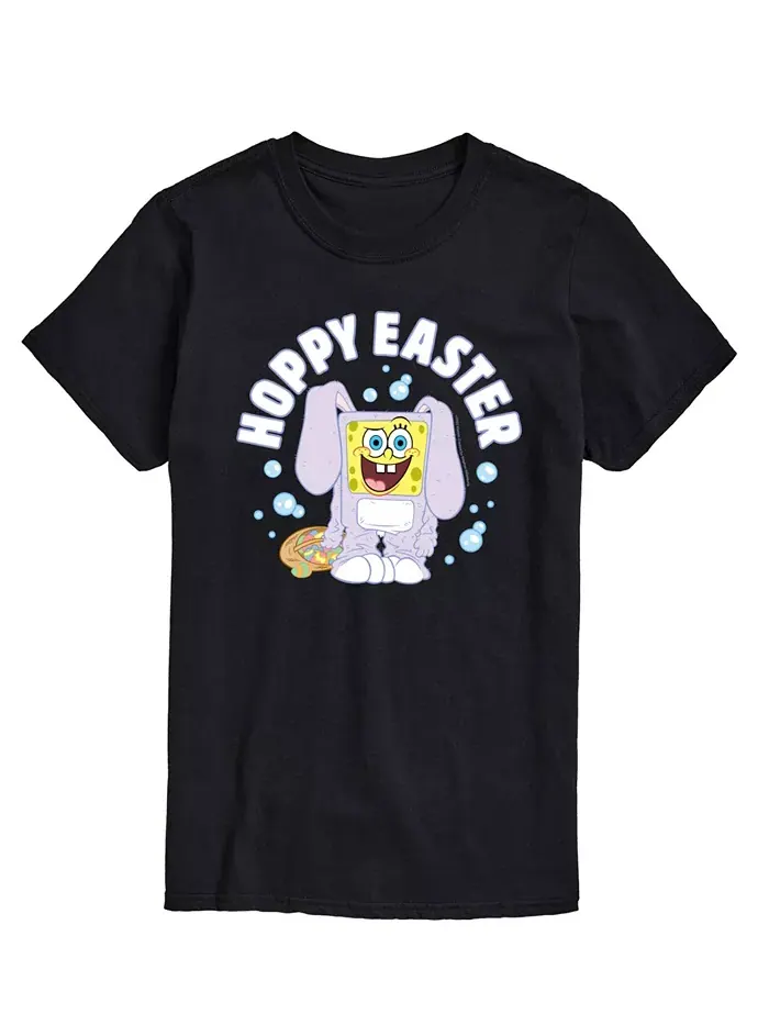 Мужская футболка с коротким рукавом SpongeBob SquarePants Hoppy Easter AIRWAVES — изображение 1 из 3, черный