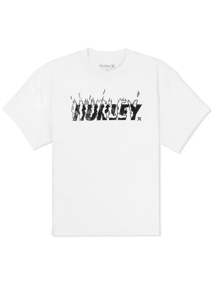 Мужская футболка с коротким рукавом Hurley On Fire — изображение 3 из 4, белый