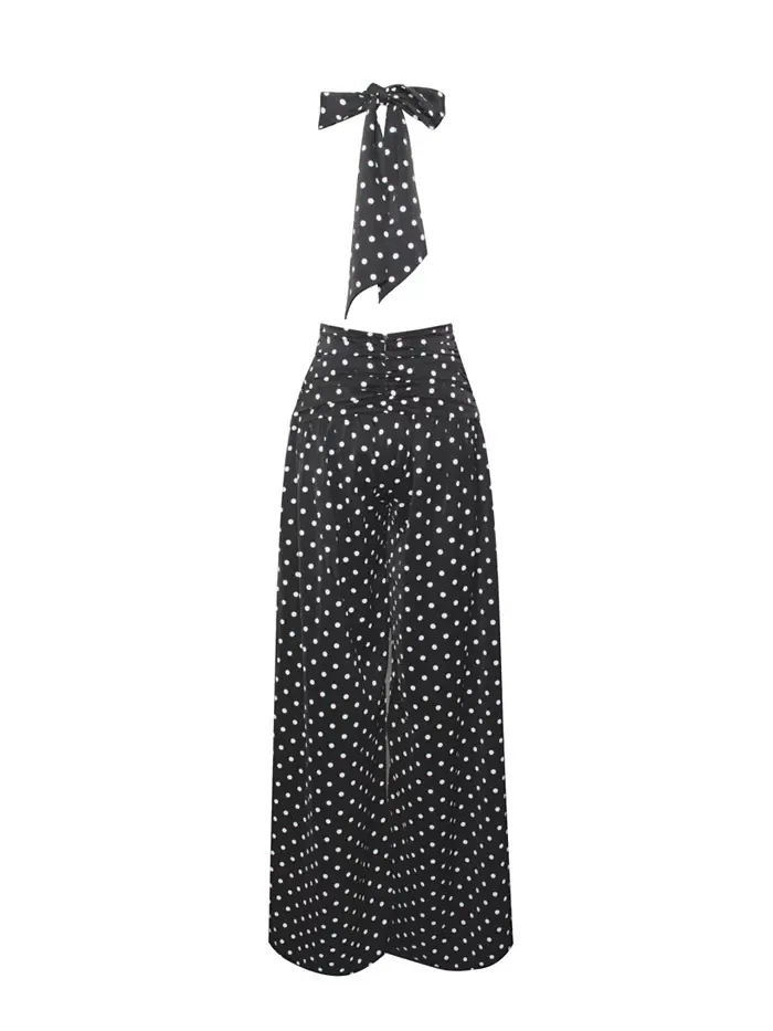 Женский комбинезон Oriana Black Polka Dot Chalter Miss Circle — изображение 5 из 11, черный