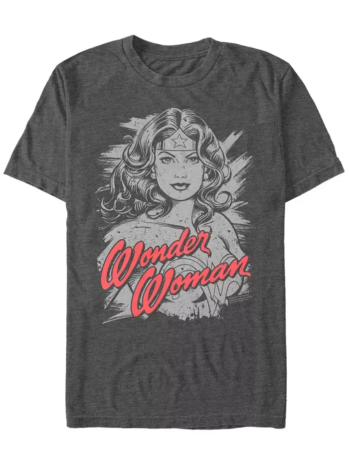 Мужская футболка Wonder Woman She is Power с коротким рукавом Fifth Sun — изображение 1 из 1, темно-серый
