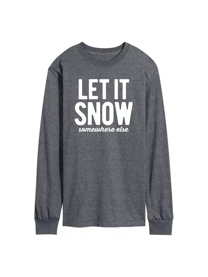 Мужская футболка с длинным рукавом Let it Snow AIRWAVES — изображение 1 из 2, серый