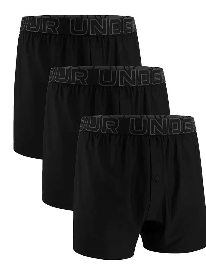 Мужские боксеры 6" Solid Performance Tech Mesh, 3 шт Under Armour — изображение 1 из 3, черный