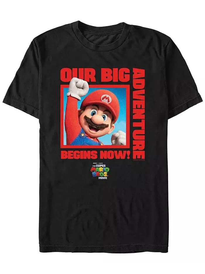 Мужская футболка Mario Big Adventure Square с коротким рукавом Fifth Sun — изображение 1 из 2, черный