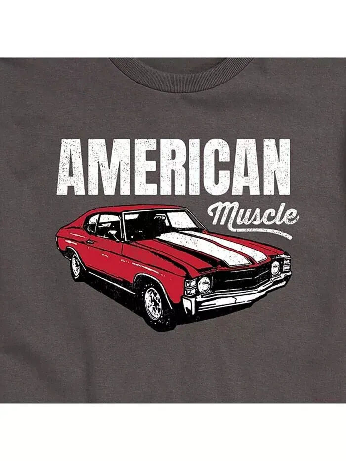 Мужская футболка с коротким рукавом American Muscle Car AIRWAVES — изображение 3 из 3, серый