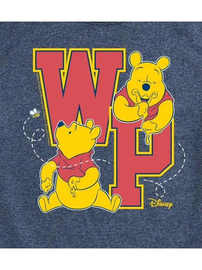 Мужская футболка с короткими рукавами Hybrid Apparel Winnie the Pooh Collegiate Letters AIRWAVES — изображение 7 из 8