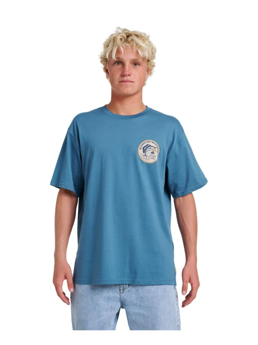 Мужская футболка Quiksilver "Поймал и отпустил" Quiksilver Waterman — синий