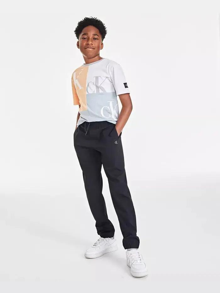 Штаны-джоггеры Calvin Klein Big Boys Stretch Comfort — изображение 4 из 5, черный