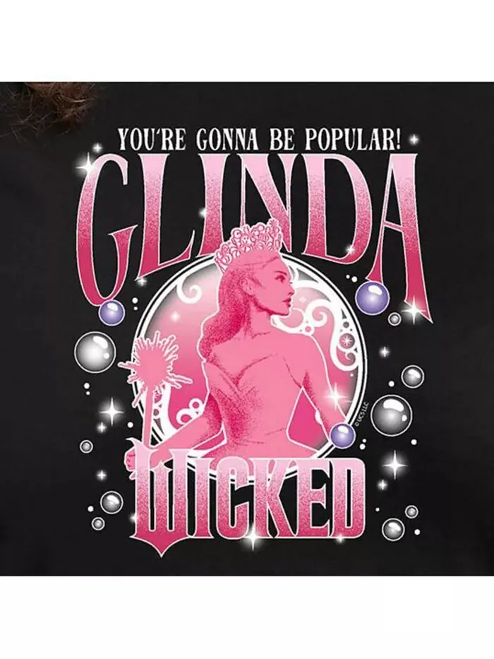 Футболка с круглым вырезом и принтом Wicked Glinda Plus Size Hybrid Apparel — изображение 2 из 3, черный