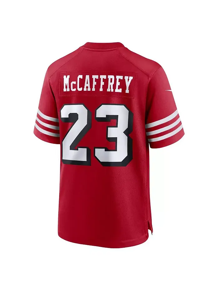 Мужская игровая футболка Christian McCaffrey San Francisco 49ers Nike — изображение 3 из 6, алый