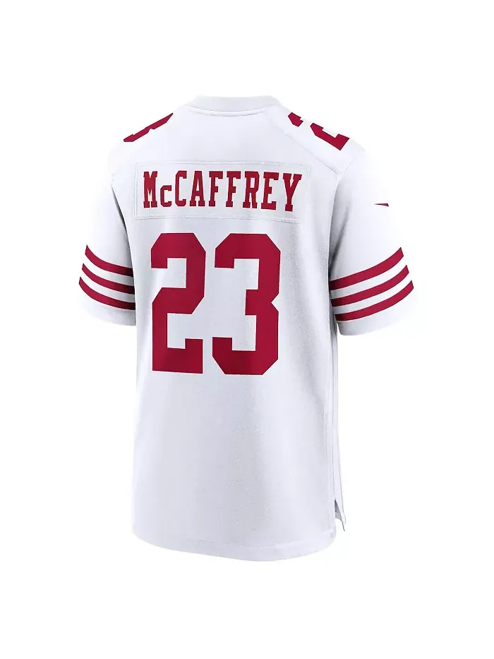 Мужская игровая футболка Christian McCaffrey San Francisco 49ers Nike — изображение 5 из 6, алый