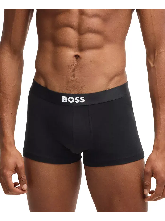 Мужские трусы с логотипом Icon, 3 шт Hugo Boss — изображение 3 из 5, черный