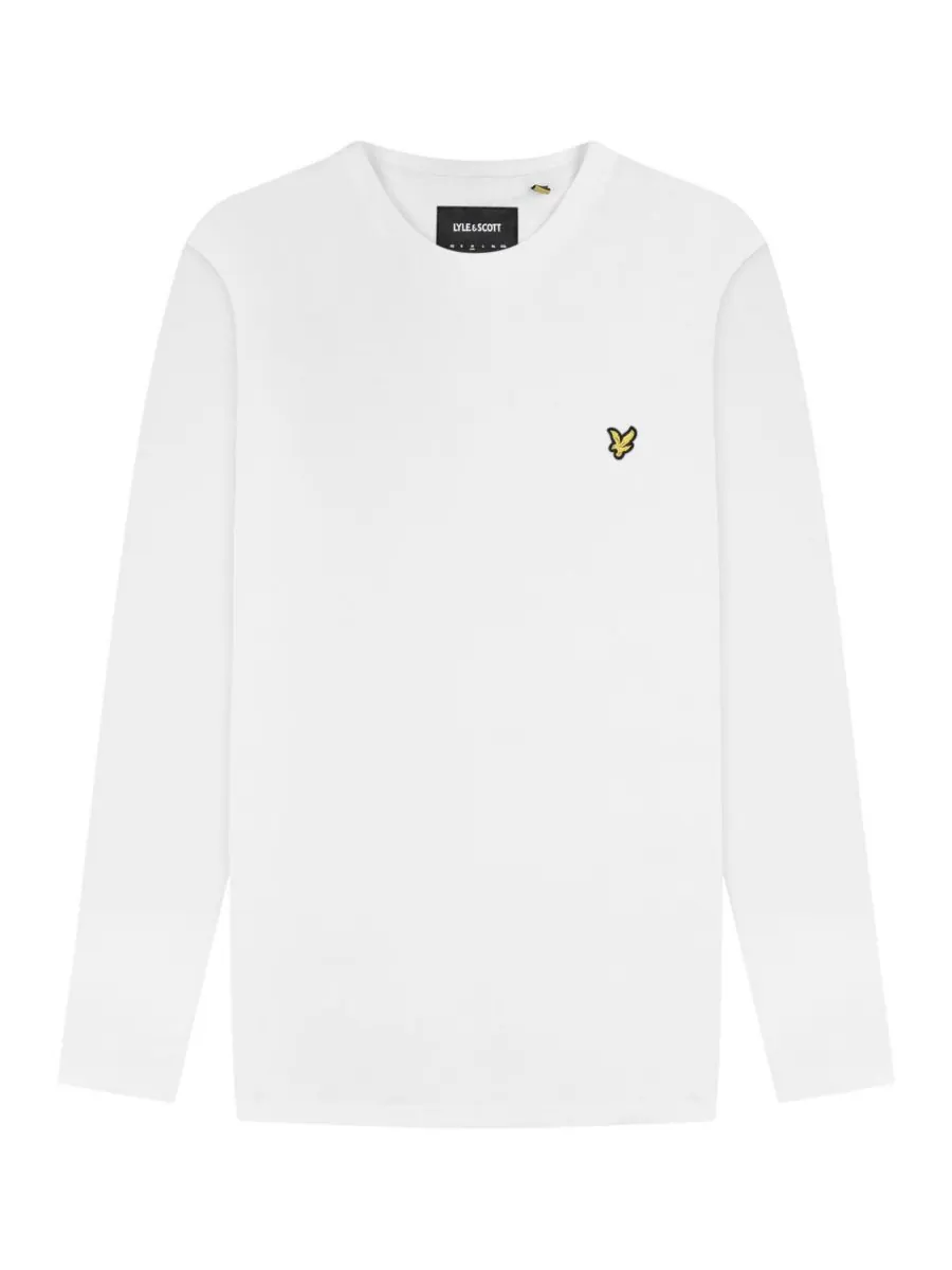 Мужская однотонная футболка с длинным рукавом Lyle & Scott — изображение 2 из 5, белый