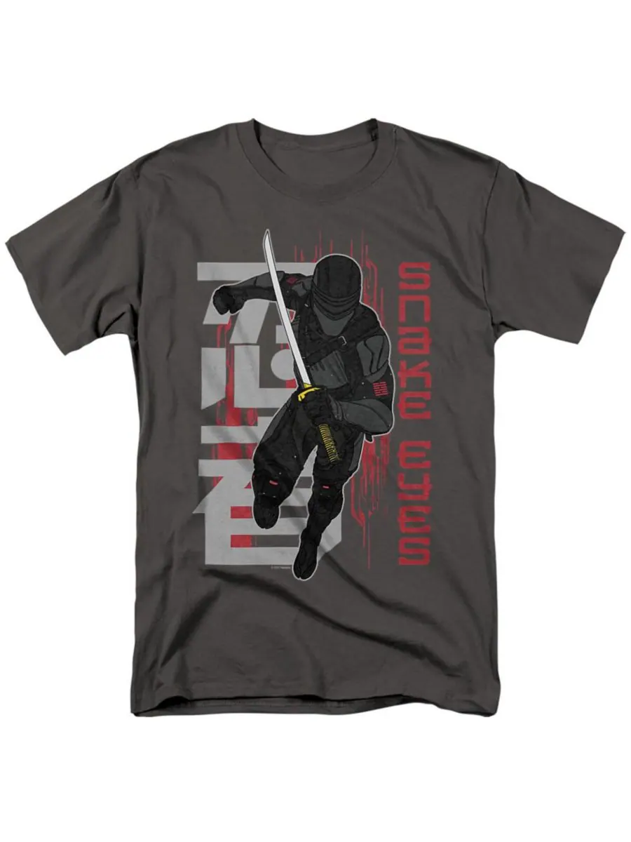 Футболка Big & Tall Snake Eyes GI Joe Origins Snake Eyes Sword Hasbro+ — изображение 1 из 3, темно-серый