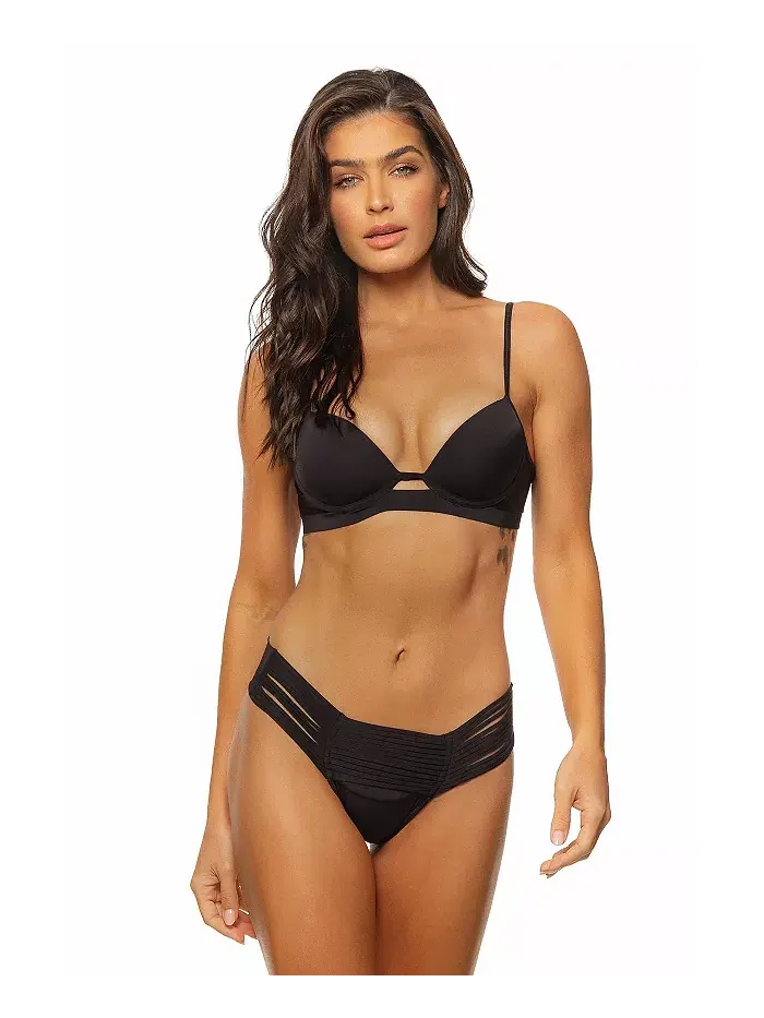 Женские плавки-бикини с многослойной резинкой Guria Beachwear — изображение 3 из 3, черный