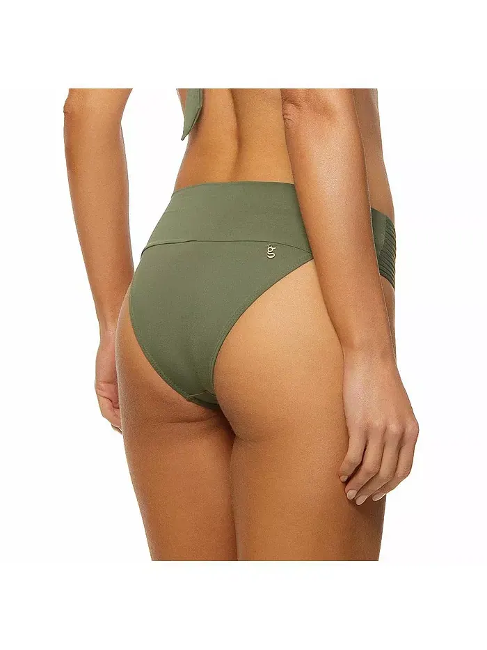 Женские плавки-бикини с многослойной резинкой Guria Beachwear — изображение 2 из 3, оливковый зеленый