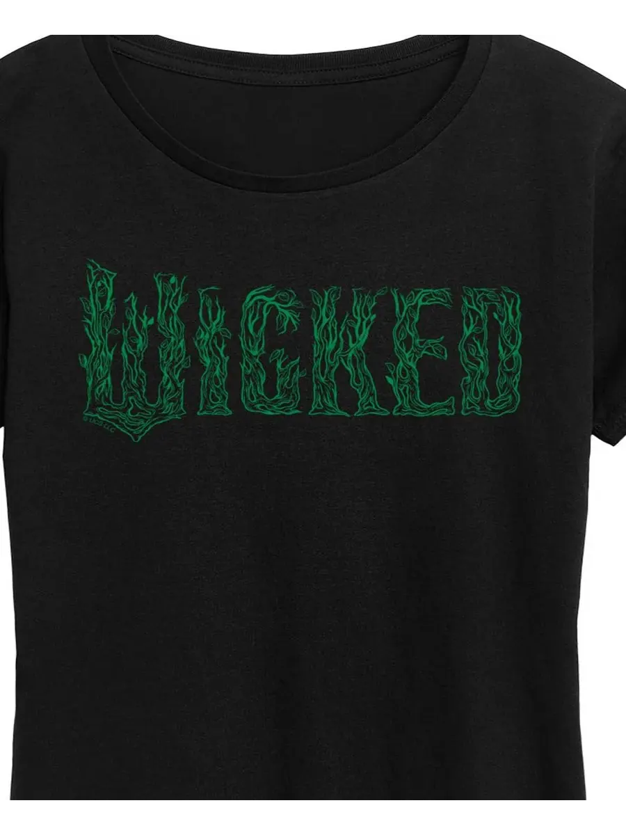 Футболка с коротким рукавом и графическим принтом Wicked больших размеров Hybrid Apparel — изображение 2 из 3, черный