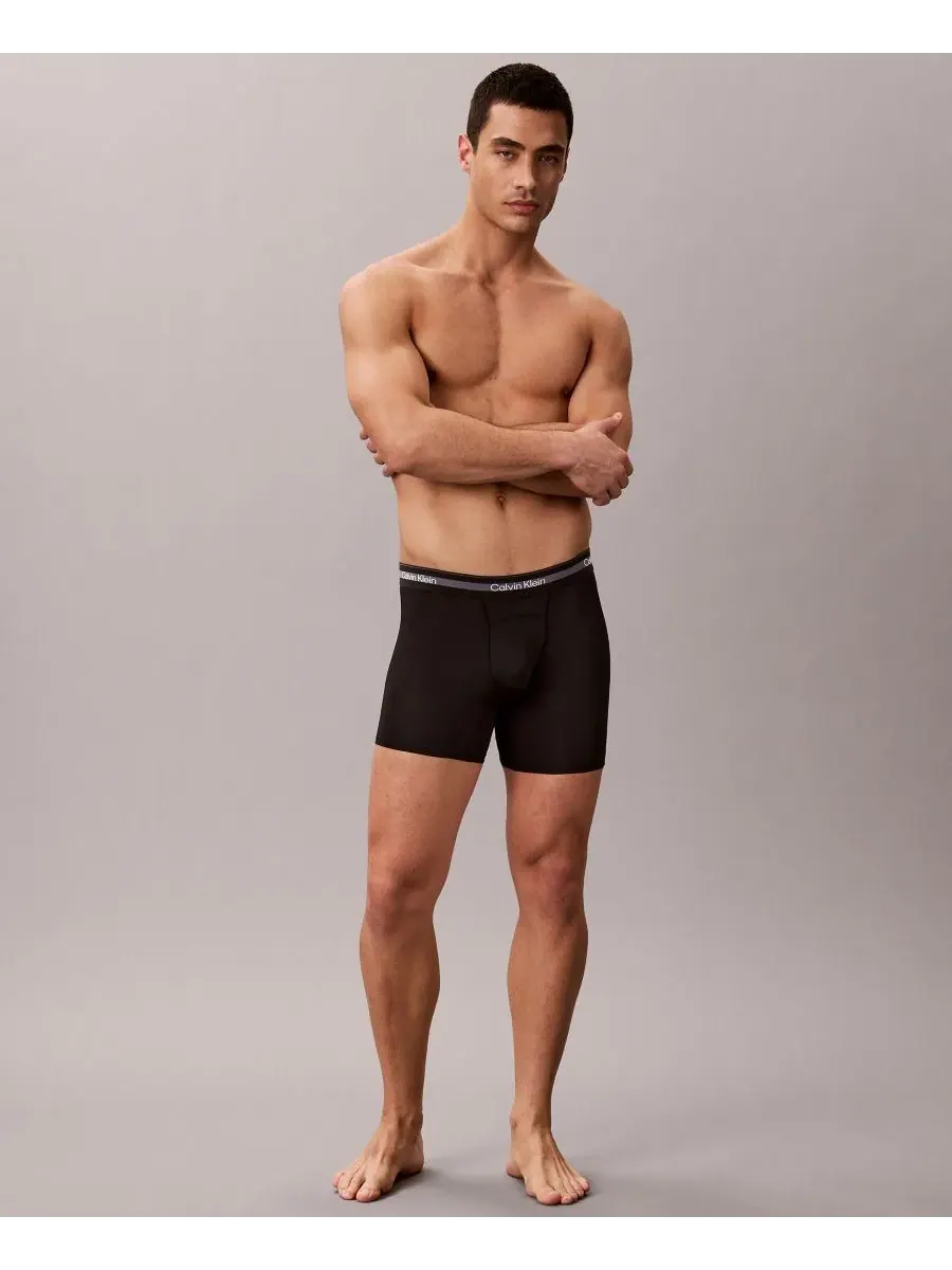 Мужские боксерские трусы Icon Active Mesh, комплект из 3 штук Calvin Klein — изображение 2 из 6, черный