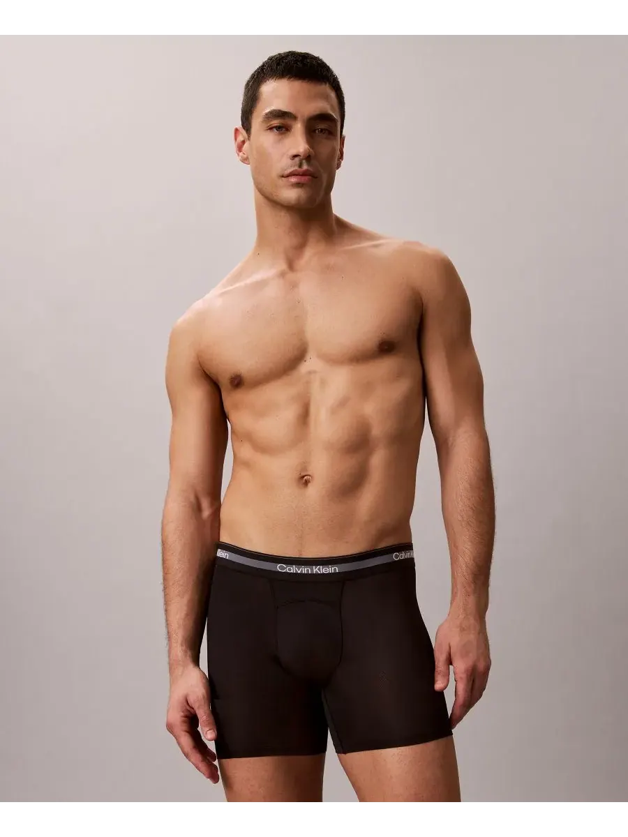 Мужские боксерские трусы Icon Active Mesh, комплект из 3 штук Calvin Klein — изображение 3 из 6, черный