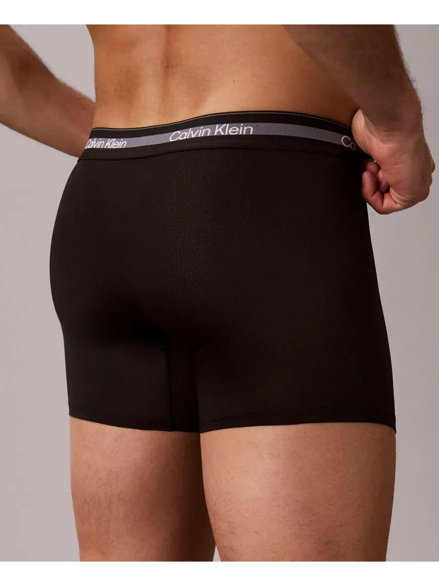 Мужские боксерские трусы Icon Active Mesh, комплект из 3 штук Calvin Klein — изображение 6 из 6, черный