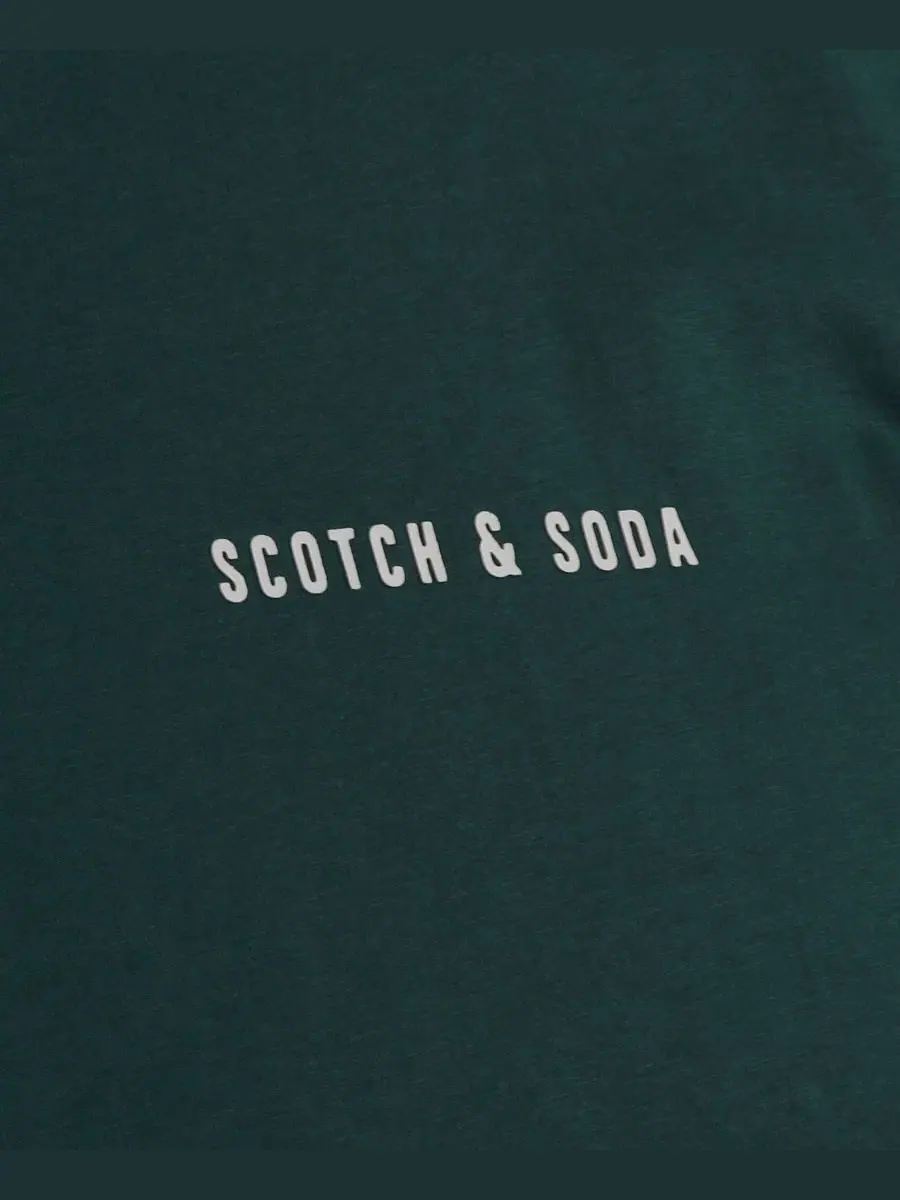 Мужская футболка с коротким рукавом и круглым вырезом AMS Scotch & Soda — изображение 4 из 4, зеленый