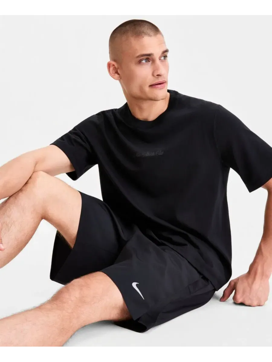 Мужская тренировочная футболка NAC с круглым вырезом Nike — изображение 3 из 6, черный/серый