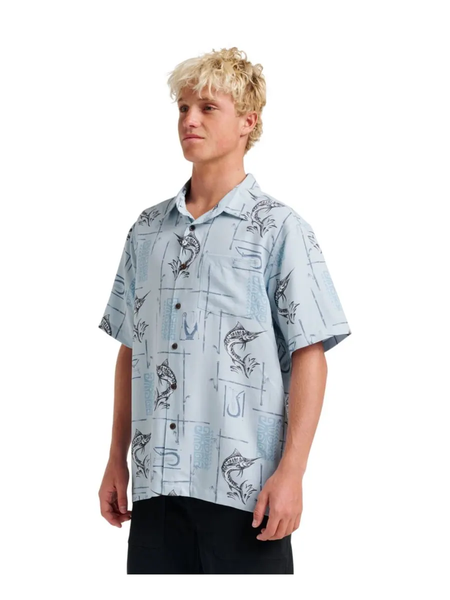 Мужская рубашка Quiksilver Comfort Fit Quiksilver Waterman — изображение 3 из 6, синий