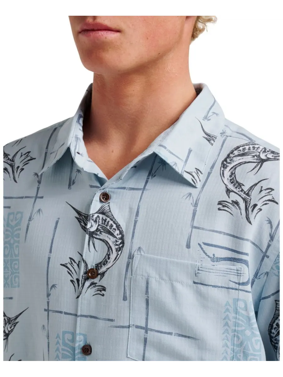 Мужская рубашка Quiksilver Comfort Fit Quiksilver Waterman — изображение 4 из 6, синий