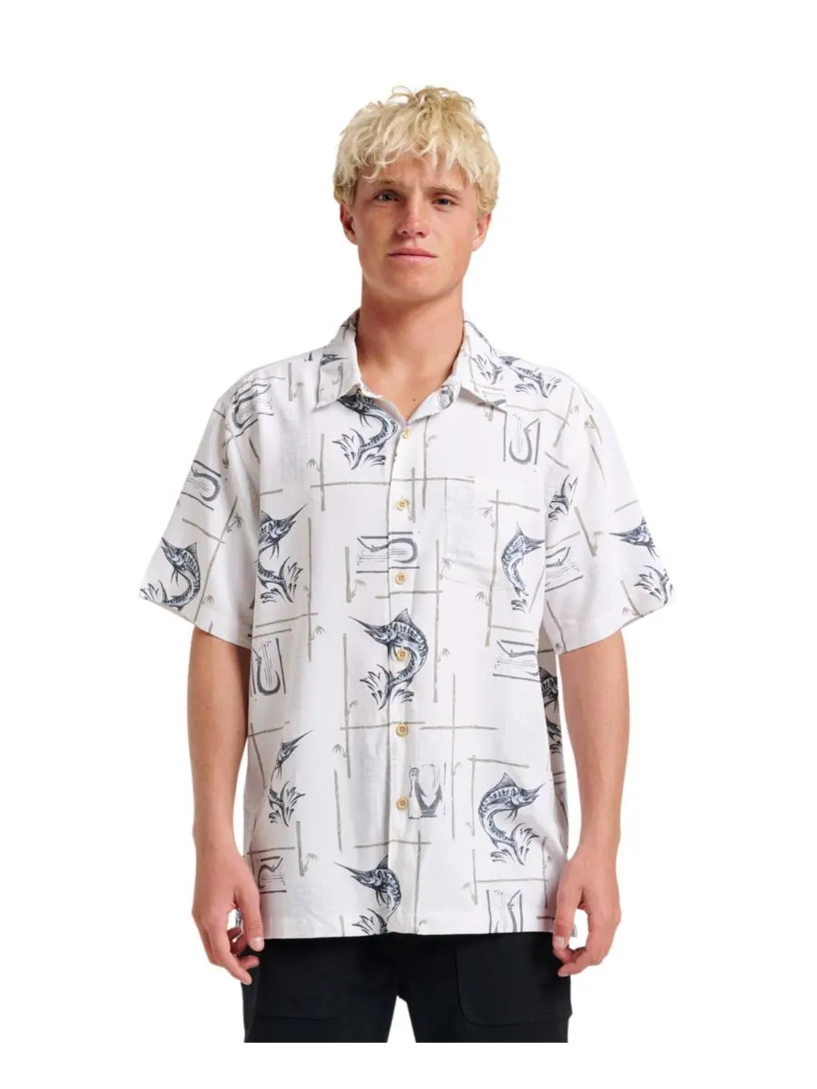 Мужская рубашка Quiksilver Comfort Fit Quiksilver Waterman — изображение 1 из 6, белый
