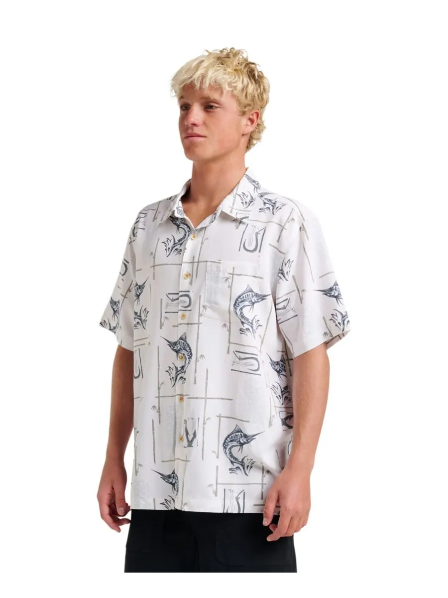 Мужская рубашка Quiksilver Comfort Fit Quiksilver Waterman — изображение 3 из 6, белый