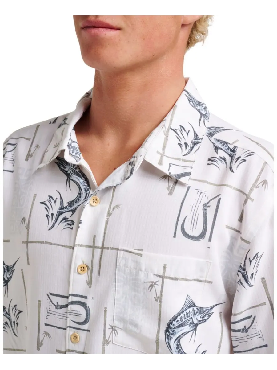 Мужская рубашка Quiksilver Comfort Fit Quiksilver Waterman — изображение 4 из 6, белый