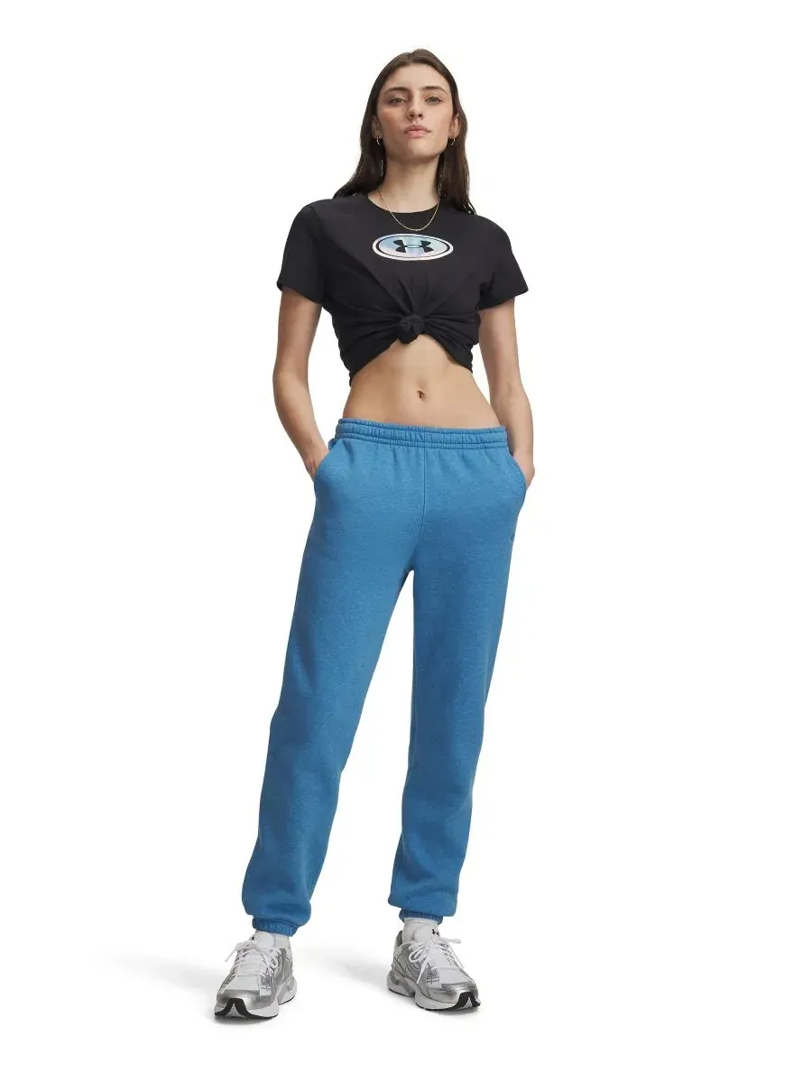 Спортивные брюки из футера с начесом, свободный крой Rival Fleece Under Armour — изображение 2 из 3, синий
