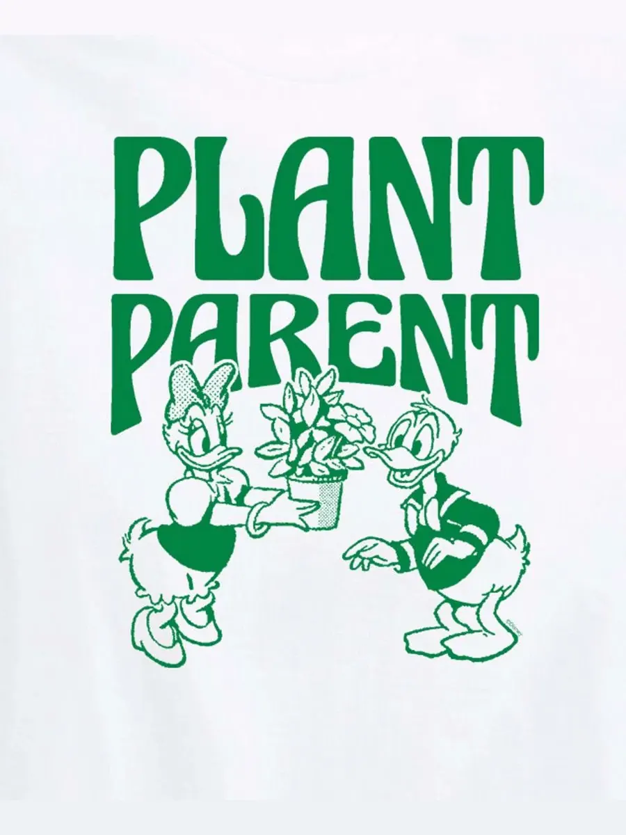 Футболка с принтом Disney Plant Parent Plus Size Hybrid Apparel — изображение 2 из 3, белый