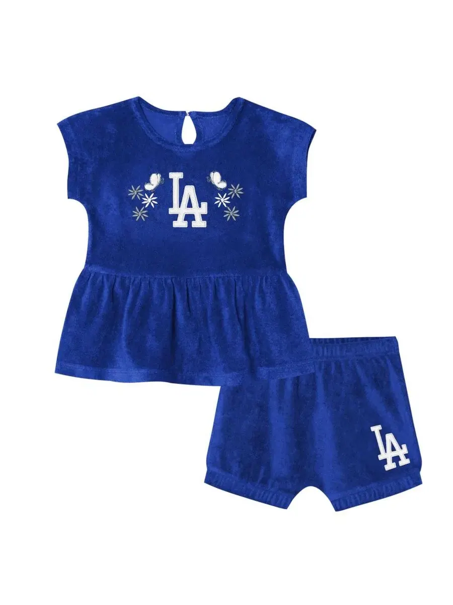 Комплект из топа и шорт с вышивкой Los Angeles Dodgers Outerstuff — изображение 1 из 5, королевский
