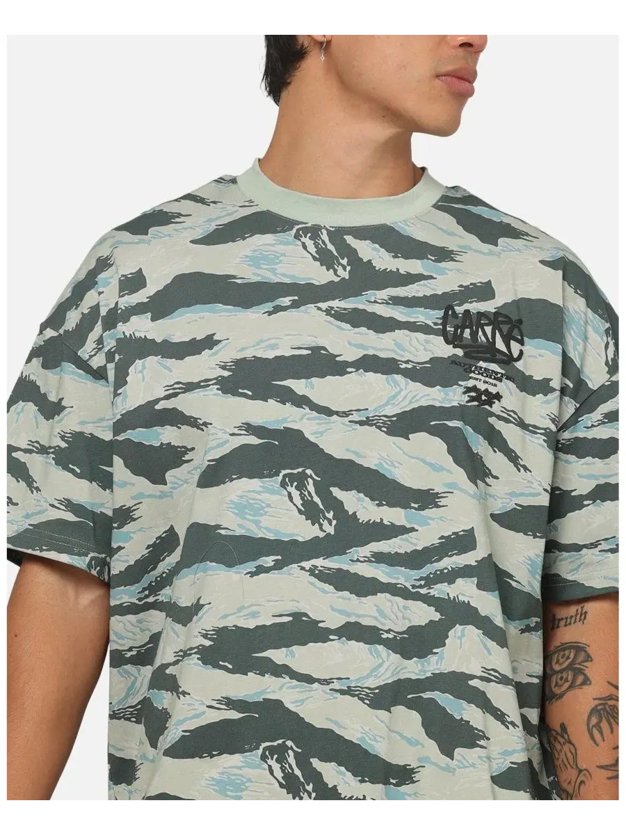 Футболка с принтом Tiger Camo CARRE — изображение 5 из 5, зеленый