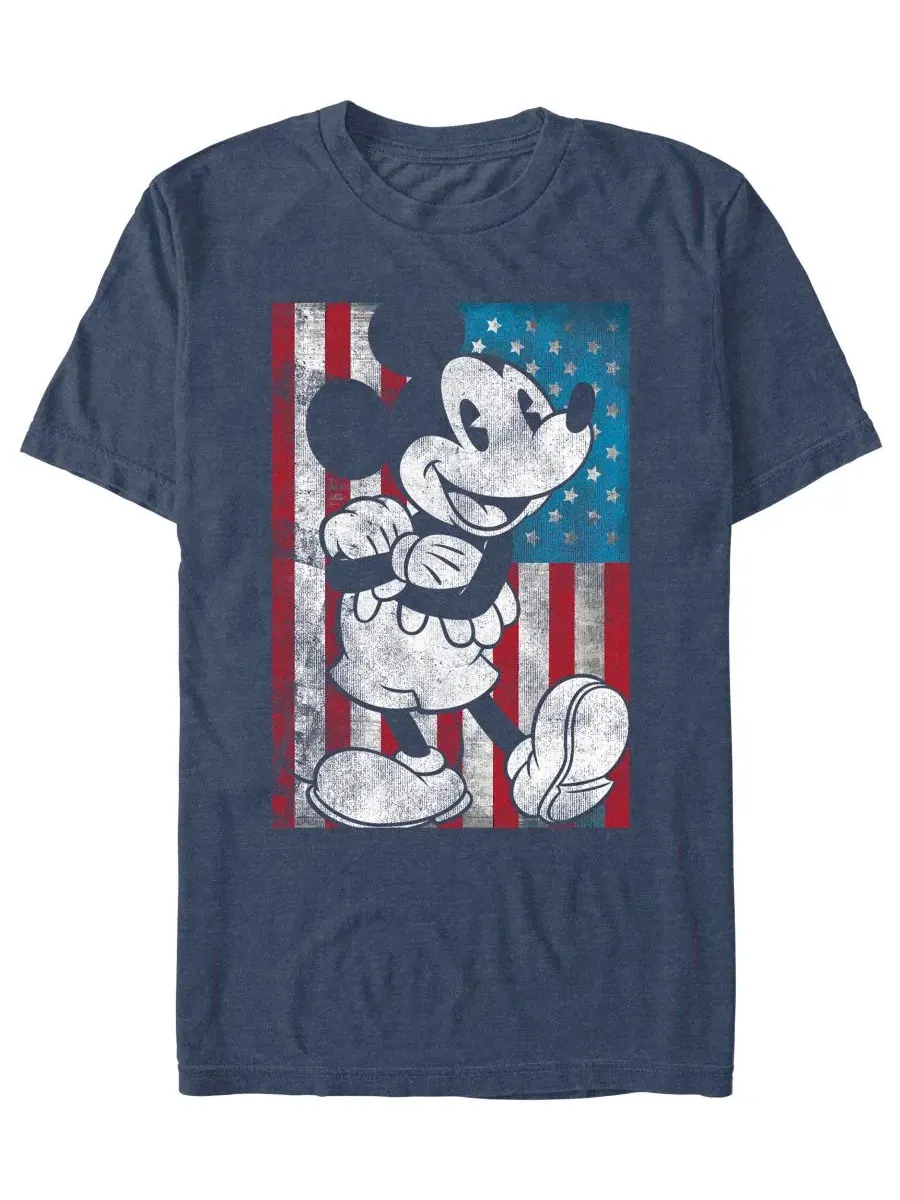 Футболка с принтом Mickey US Knockout Fifth Sun — изображение 1 из 3, темно-синий
