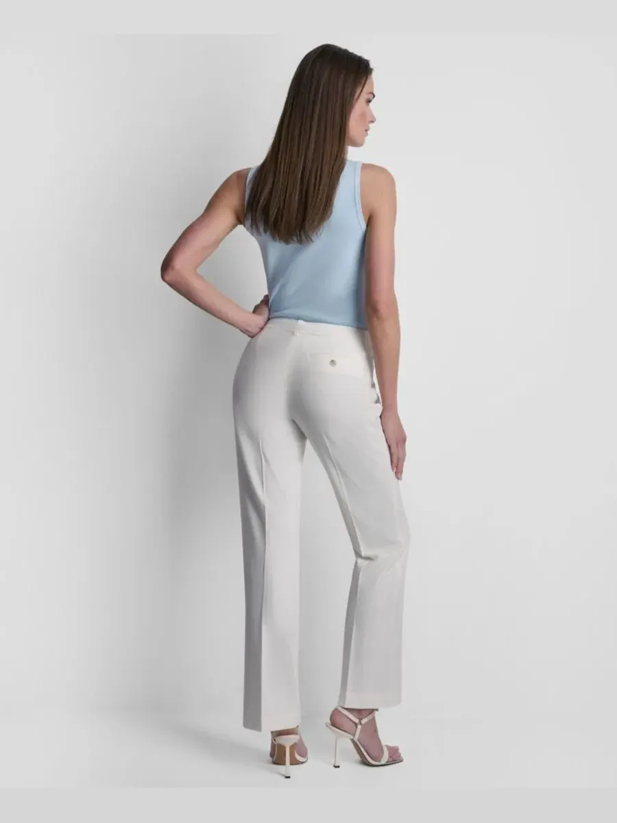 Женские брюки-клеш современного кроя DKNY — изображение 6 из 6, белый