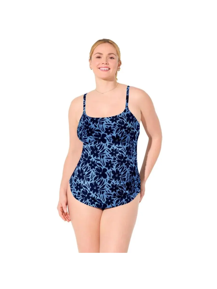Женский слитный купальник-саронг с хлоростойким покрытием Swimsuits For All