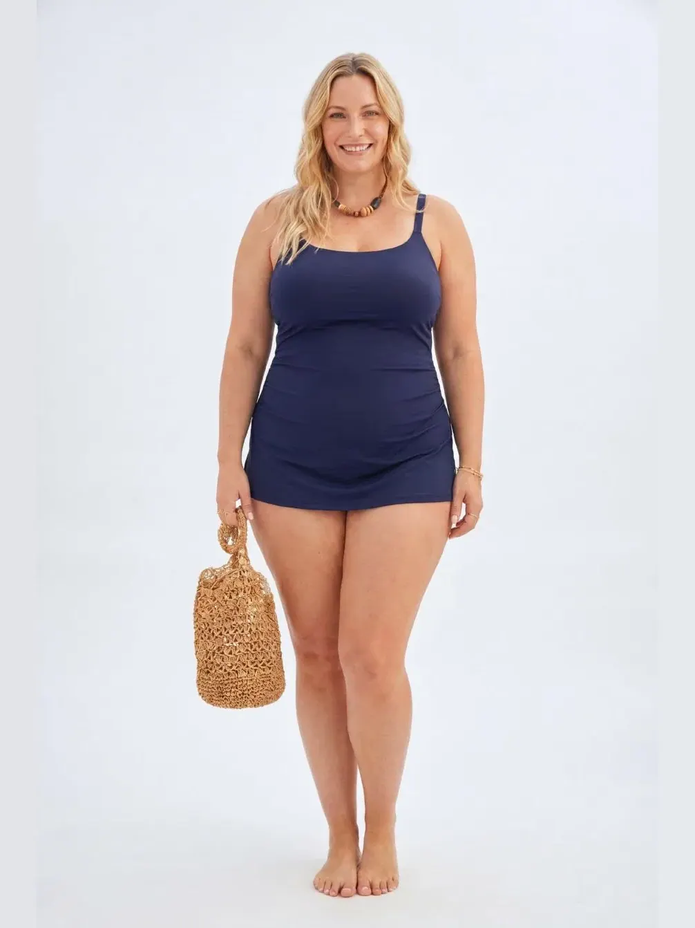 Женский слитный купальник-саронг с хлоростойким покрытием Swimsuits For All