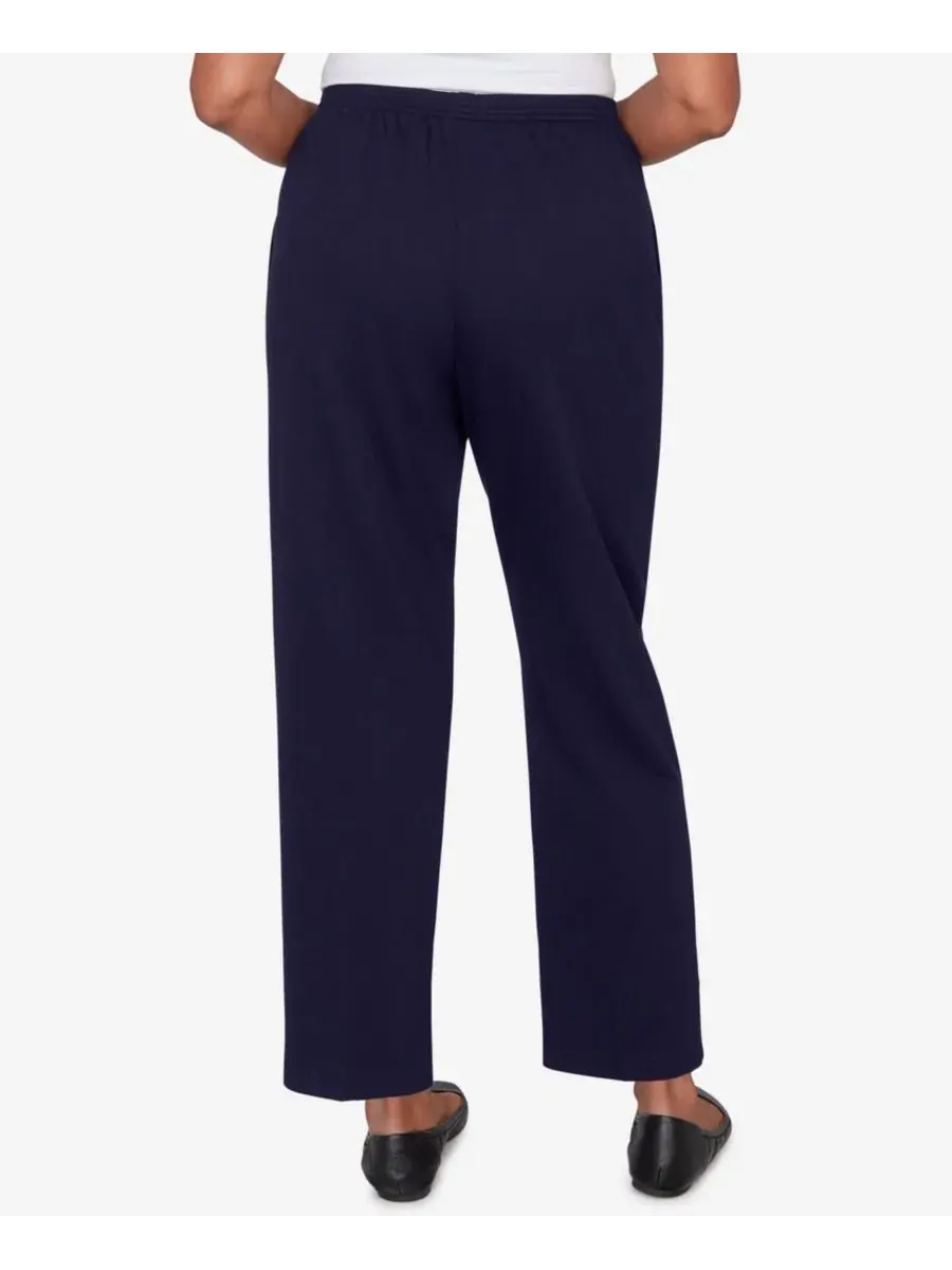 Классические женские короткие брюки из французского трикотажа Alfred Dunner — изображение 5 из 5, темно-синий