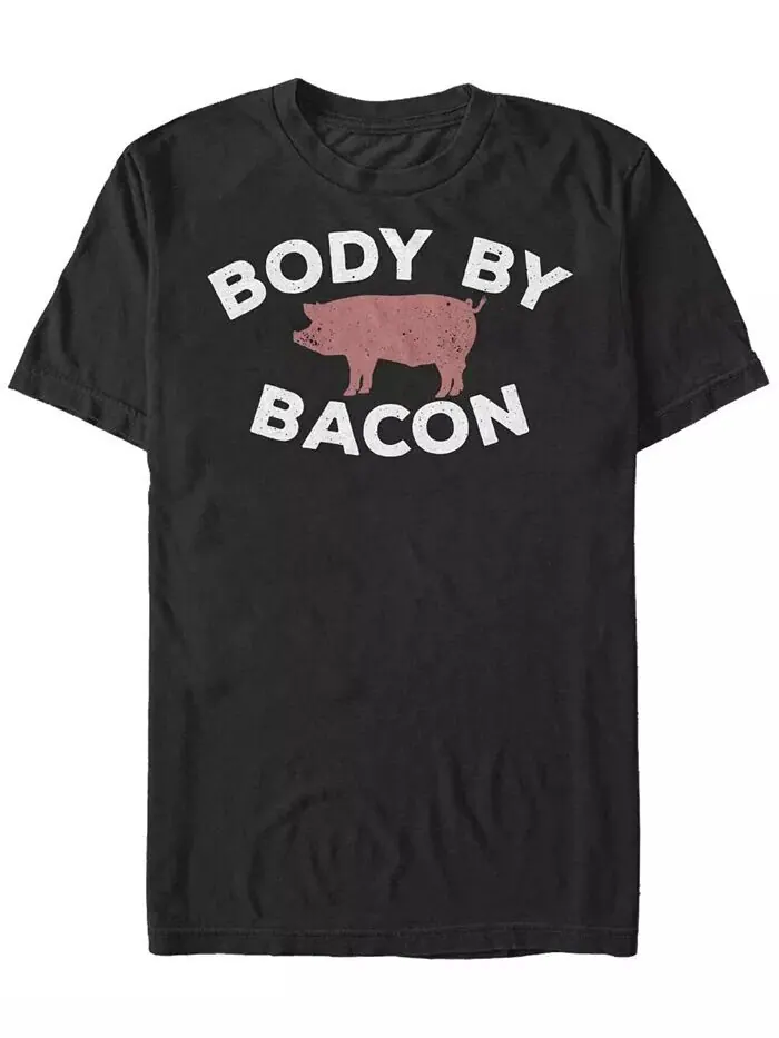 Мужская футболка Bacon Body с коротким рукавом и круглым вырезом Fifth Sun — изображение 1 из 1, черный