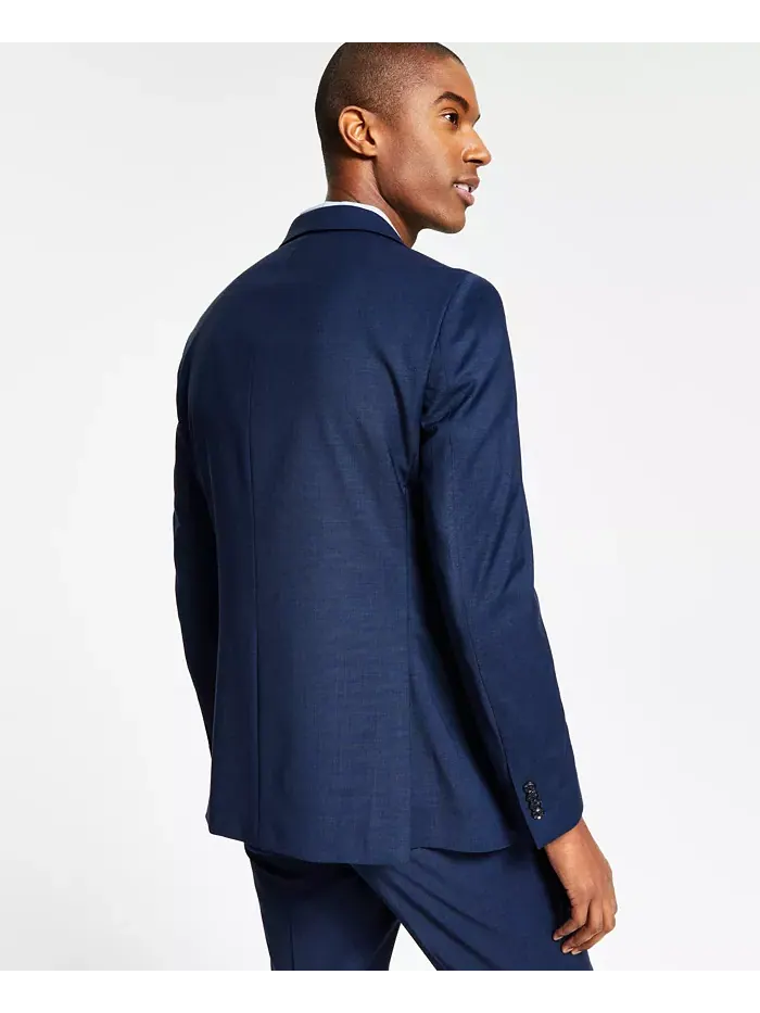 Мужская куртка от костюма Modern-Fit из шерсти TH-Flex с эластичной вставкой Tommy Hilfiger — изображение 2 из 4, синий