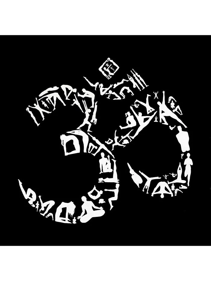 Мужская футболка премиум-класса Word Art — символ Ом LA Pop Art — изображение 2 из 2, бордовый