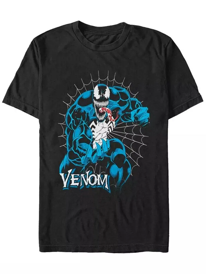 Мужская футболка с короткими рукавами из коллекции комиксов Marvel Venom Webbed Action Pose Fifth — изображение 1 из 1
