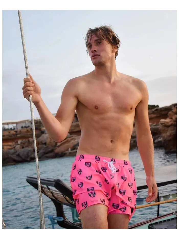 Мужские шорты для плавания Baewatch Neon Pink OOSC — изображение 2 из 3, розовый