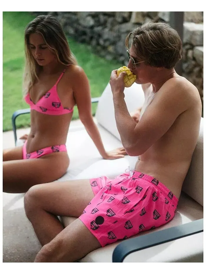 Мужские шорты для плавания Baewatch Neon Pink OOSC — изображение 3 из 3, розовый